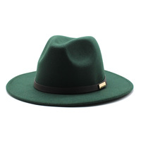 Vente en gros pas cher chapeau Fedora large bord plat coloré Panama pour femmes hommes automne hiver Festival fête mode extérieure robe chaude