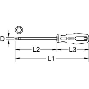 KS TOOLS BERYLLIUMplus Destornillador TORX T5 - Product Image 2