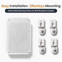 Boîte de jonction en PVC QILIPSU 290x190x140mm, boîtier de commande électrique avec couvercle, panneau sur rail Din IP67 boîtier solaire IoT étanche