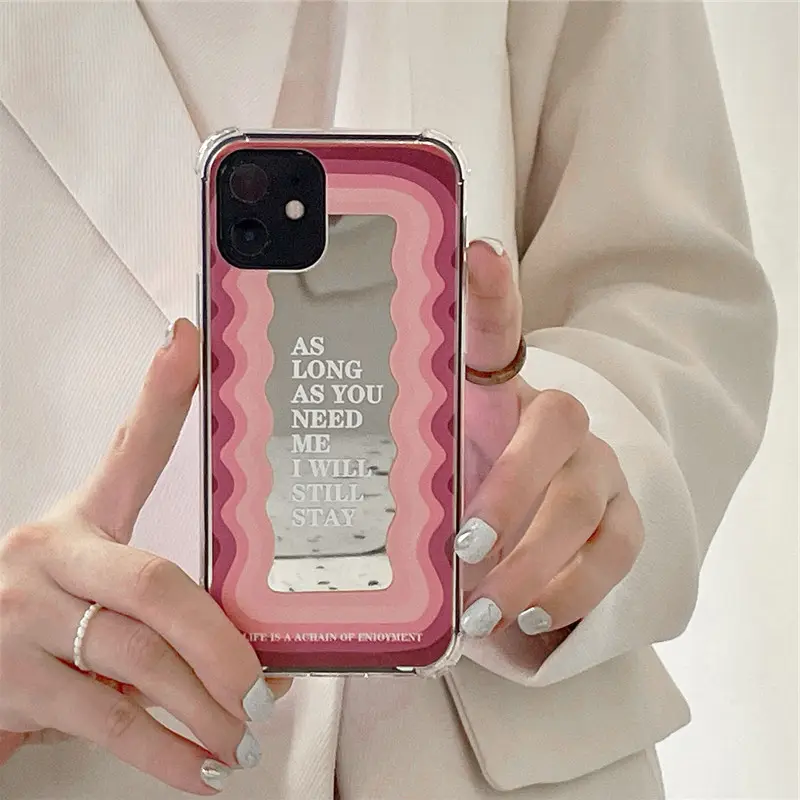 Shenzhen Pink Princess Magic Mirror Aesthetic For Iphone13/14 Pro Max Mobile Phone Case 11/12/X Soft 7 8 plus Camera Cover Cases