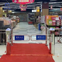 Porte tournante haute performance pour supermarché avec solution de contrôle d'accès RFID