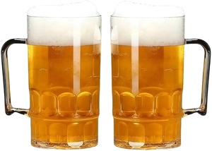 Jarra de Cerveza Reutilizable de 480 ml (16 oz), Estilo Alemán, Ecológica, Resistente, con Asa, Pared Gruesa, Logotipo Personalizado para Bar, Restaurante y Hogar - Product Image 2