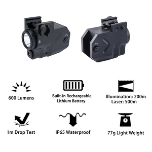 Cung cấp bán buôn cho đèn pin sạc chiến thuật với màu xanh lá cây dầm Type-C phạm vi & phụ kiện - Product Image 4