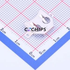 MY-1220-03 Button & Strip Battery Connector SMD Connector Battery Clip CR1220 Phosphor Bronze Nickel - Product Image 1