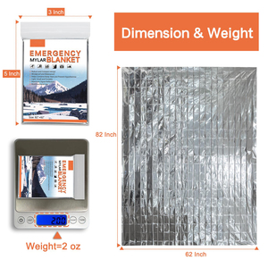 Sopravvivenza delle coperte Mylar di emergenza termica impermeabile di alluminio di salvataggio all'aperto - Product Image 3