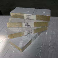 Panneaux sandwich en laine de roche en acier coloré durables et personnalisables pour murs extérieurs, plafonds d'hôtels et toitures