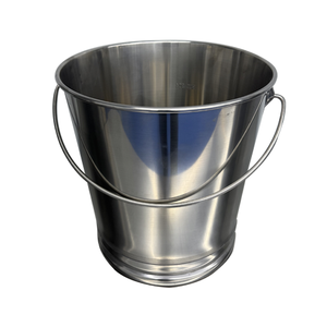 Jianwei Stainless Steel Powder Coated Portable Water Bucket with Lid Household Cleaning Tool