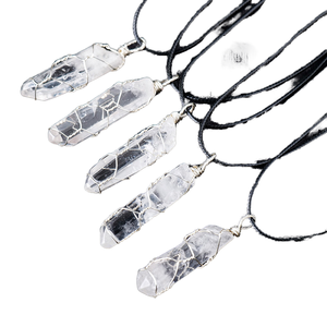 Pellocci - Cristal de Cuarzo Transparente Pulido con Forma Irregular, Gema Natural Personalizada para Colgante, Tendencia de Moda - Product Image 1