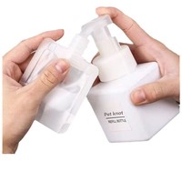 Ensemble de flacons de voyage 50 ml pour lotion, crème visage, cosmétiques, avec pochette de rangement, pochette à bec verseur PET/PE à pression, large ouverture, qualité alimentaire