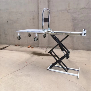 Carro Elevador de Tijera Eléctrico de Cuatro Ruedas de Acero Inoxidable, Plataforma Móvil Portátil OEM para <span class=keywords><strong>Carga</strong></span> en Almacenes - Product Image 1
