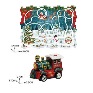Juguete de Coche Eléctrico Navideño Jacko Toys, Juguete Educativo con Pista de Rompecabezas, Juego de Rieles de Plástico para Niños - Product Image 3