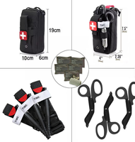 Sac de rangement tactique médical EDC le plus vendu avec fermeture éclair en nylon, trousse de premiers soins portable pour l'extérieur et kit d'outils de survie d'urgence