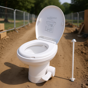 Inodoro Portátil con Descarga por Gravedad, Diseño Minimalista de Plástico, para Uso en Exteriores - Product Image 2