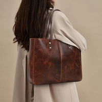 Sacs Fourre-Tout de Luxe pour Femmes, Grande Marque, Sacs à Main sur Mesure en Cuir Véritable de Vache Huilée, Sacs de Luxe pour Femmes