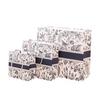 Sacs cadeaux floraux vintage - Sacs en papier élégants de qualité supérieure avec logo personnalisé, emballage transfrontalier tendance