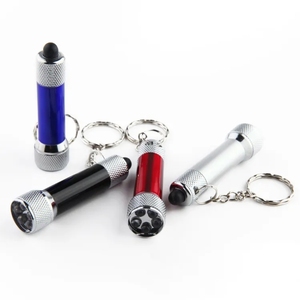 Custom Logo 5 LED Light Mini Torch Aluminum Keychain Promotional Gift Flashlight Keyring
