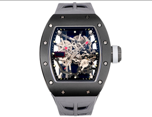 Reloj de Moda, Nuevo y en Oferta, con Caja de Fibra de Carbono Negra y Correa de Goma, Reloj de Negocios para Hombre - Product Image 1