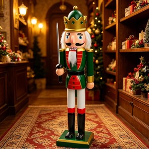 Hot Selling Doll <b>Ornament</b> Holiday Decoration Table Decor <b>Wooden</b> Nutcracker Christmas Classic Handmade <b>Wooden</b> Nutcracker Soldier - Product Image 2