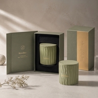 Bougie parfumée en céramique en forme de livre Relaxlines avec couvercle magnétique, boîte cadeau de luxe, parfum d'ambiance pour la maison, aromathérapie, cadeau de fête