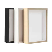 Cadres photo paysagers durables faits à la main DX Designs 8x8 8x10 10x10 12x12 pouces A4 Boîte à ombre en bois 3D avec verre de 3CM/5CM pour affichage profond
