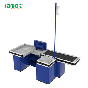 Mostrador de Caja para <span class=keywords><strong>Supermercado</strong></span>, Comercial, de Acero, con Cinta Transportadora - Product Image 1