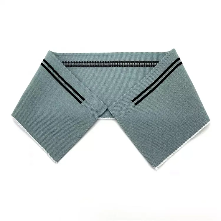 Custom Eco-friendly Stripe Knit Rib Collar use as Garment Accessories
