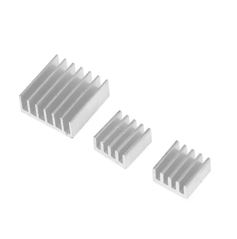 3PCS Adhesive Raspberry Pi Heatsink Cooler Pure Aluminum Heat Sink Set Kit Radiator For Cooling Raspberry Pi 2 B