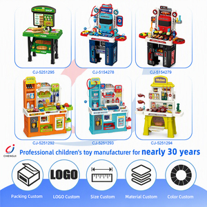 Table de cuisine Chengji pour enfants, jouet éducatif créatif, jeu de rôle, simulation de <span class=keywords><strong>restaurant</strong></span> de hamburgers, table de restauration rapide pour enfants - Product Image 4