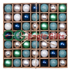 EAGLEGIFTS 30mm 49 pezzi <span class=keywords><strong>blu</strong></span> argento ornamenti natalizi decorazioni a sfera - Product Image 1