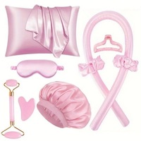 Ensemble cadeau élégant pour demoiselles d'honneur en satin soyeux pour femmes, comprenant un bandeau, un masque pour les yeux et un élastique à cheveux, idéal comme cadeaux pratiques pour mariages et célébrations