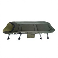 Lit de camping pliable réglable, lit d'extérieur portable, matelas rembourré, cadre en métal pour la pêche et le camping