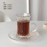 Gobelet en verre de haute qualité et très vendu avec poignée et différents motifs, gobelets en verre pour lait, cola, thé, jus, bière
