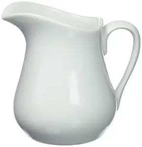 Pichet à lait en céramique avec poignée, ustensile en porcelaine blanche Fine, 8 onces