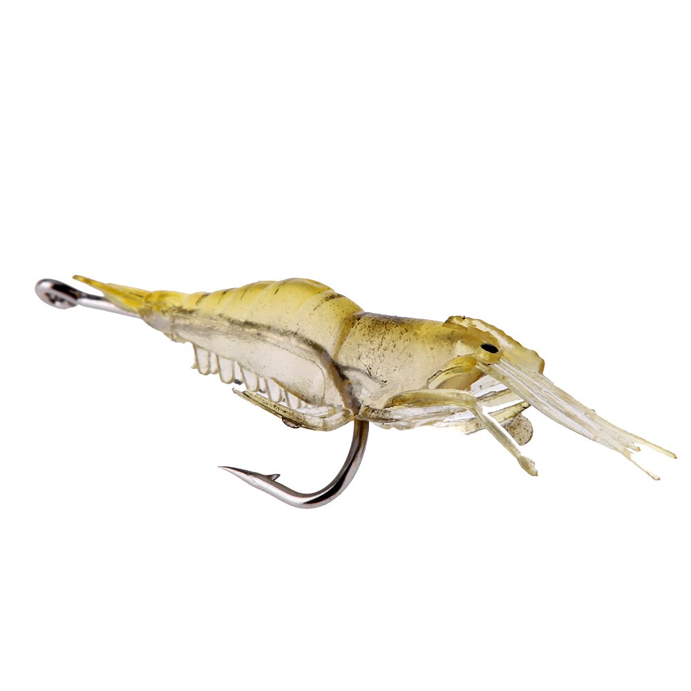 10 Leurres Souples Crevettes - Appâts De Pêche Avec Hameçons - Multicolore