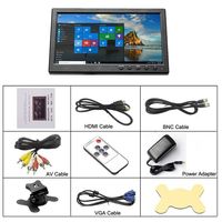 Monitor Mobil PC Mini hitam 10.1 inci, keluaran baru resolusi 1920*1200 speaker tanam kendali jarak jauh penggunaan kendaraan 1 tahun TFT LCD