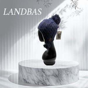 หมวกไหมพรม LANDBAS ไต้หวัน พรีเมียม หนังแท้ ปักลาย  43% อะคริลิก 39% โพลีเอสเตอร์ 18% ไนลอน  แบบถัก  สำหรับทุกเพศ ฤดูหนาว - Product Image 2