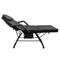 Table noire de massage, à réglage Flexible, lit de spa, cosmétique pour tatouage, visage