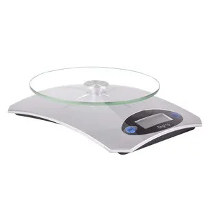 High Accurate Digital Kitchen Food Scale Household Scales Tempered Glass with Scale Tray Digital Display Weight Measuring 5kg/1g