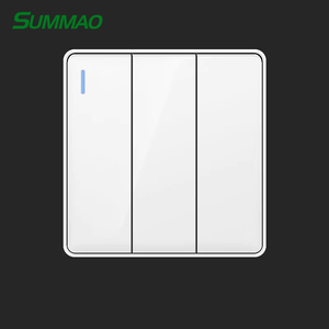SUMMAO BS sakelar dinding listrik, sakelar dinding listrik dekoratif <span class=keywords><strong>3</strong></span>-<span class=keywords><strong>Gang</strong></span> cara tunggal 16A nilai arus - Product Image 1