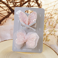 Nouveauté 2025 – Lot de 2 pinces à cheveux papillon avec nœud, en dentelle et paillettes, pour bébés filles, accessoires de coiffure princesse, cadeaux