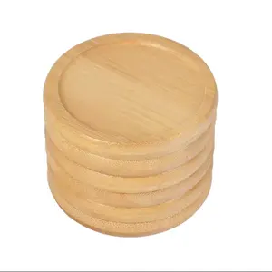 Creative coaster tabletop insulation pad sushi saucer round placemat wooden coffee cup mug bottom holder cup and saucer