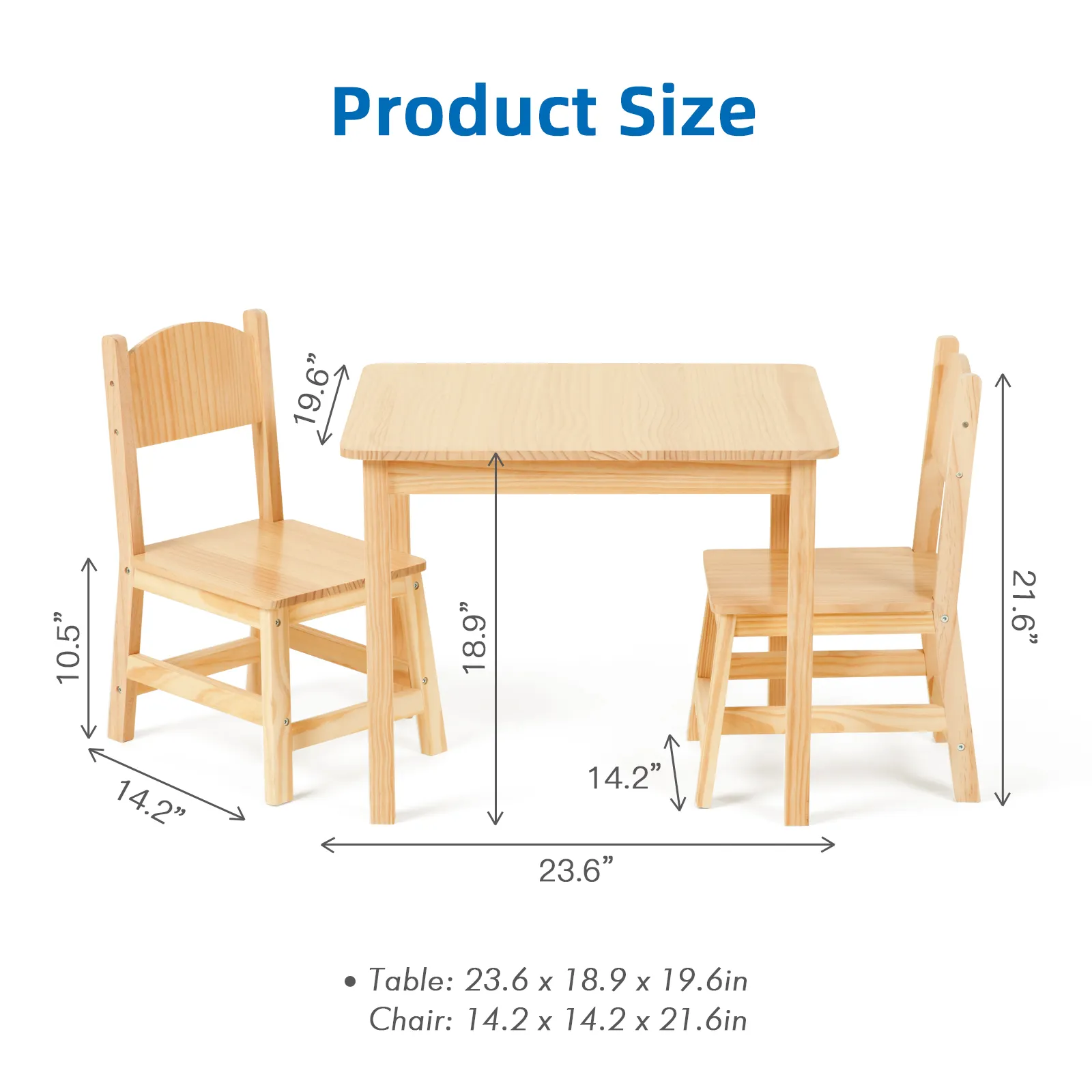 Wooden Children's Furniture Set Preschool Tables and Chairs for Daycare Center Kindergarten Classroom