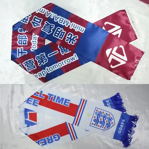 Custom Football Scarf Slogan Banners Scarf Club Fan Scarf Event Cheering Gift Banners Flag Factory