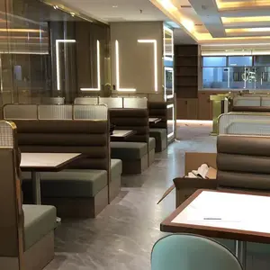 Kustom Modern mewah kelas atas kursi restoran Sofa kedua kursi dan meja furnitur Dubai
