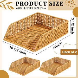 Organisateur de plateau en <span class=keywords><strong>papier</strong></span> et <span class=keywords><strong>plastique</strong></span> YULIN JIAFU pour bureau, organiseur de dossiers tissé, plateau pour dossiers A4, <span class=keywords><strong>corbeille</strong></span> à <span class=keywords><strong>papier</strong></span> de bureau - Product Image 4