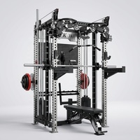 Machine de musculation multifonctionnelle tout-en-un : Smith Machine, Power Rack, Functional Trainer, Cable Crossover, Équipement d'entraînement de force