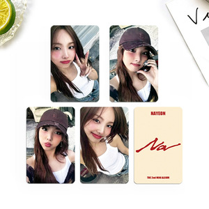 3/5 unids/set KPOP <span class=keywords><strong>Nayeon</strong></span> NA 2 ° álbum en solitario Selfie Photocards doble cara lindo moda Lomo tarjetas postales Fans colección regalos - Product Image 3