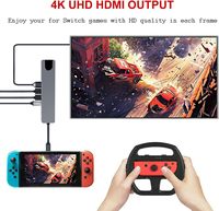 6 en 1 USB C Hub con 4K HDMI 100W PD Gigabit Ethernet 3Puertos USB para MacBook iPad Dell XPS Surface Adaptador universal