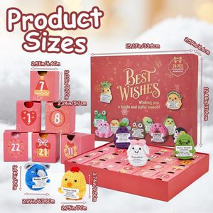 Caja Sorpresa <span class=keywords><strong>de</strong></span> Muñecas <span class=keywords><strong>de</strong></span> Ganchillo al por Mayor con Tarjetas Positivas, 24 Muñecas Amigurumi Hechas a Mano para Regalo <span class=keywords><strong>de</strong></span> Cuenta Regresiva <span class=keywords><strong>de</strong></span> Navidad - Product Image 3