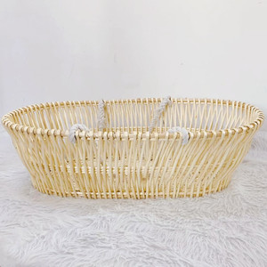 Nuovo Cesto <span class=keywords><strong>per</strong></span> Neonati in Vimini Naturale Fatto a Mano Personalizzato 2026, Arredamento <span class=keywords><strong>per</strong></span> Camera da Letto dei Bambini 0-6 Mesi - Product Image 5